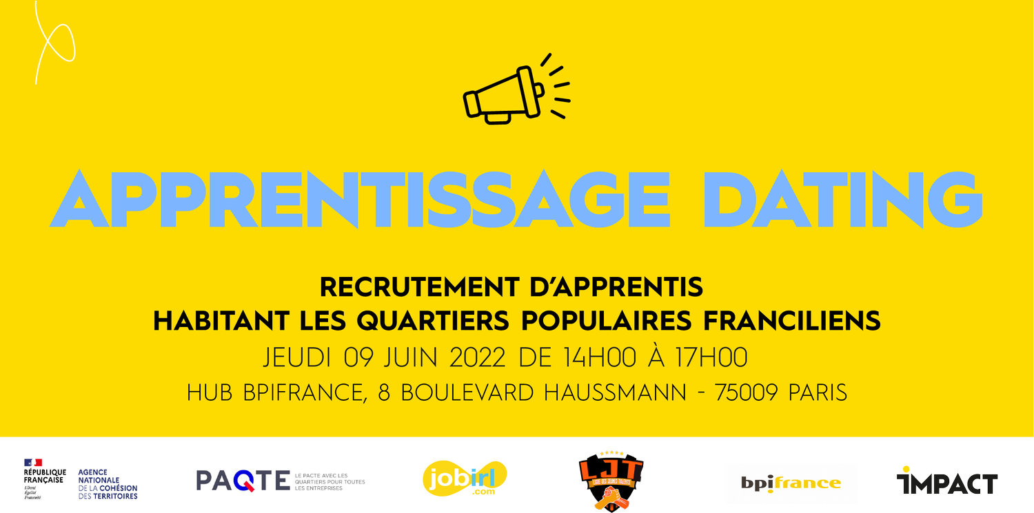 Affiche évènement apprentissage dating